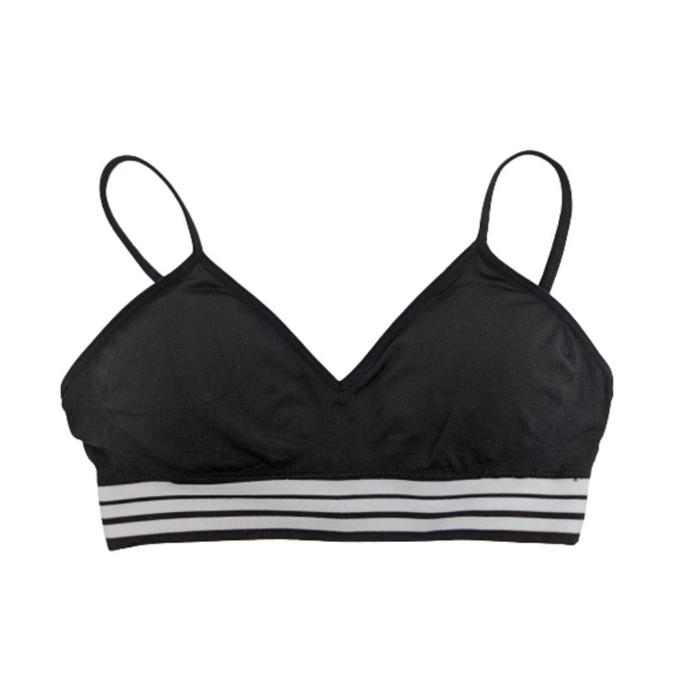 Mae Black Seamless Plunge Lounge Bralette L